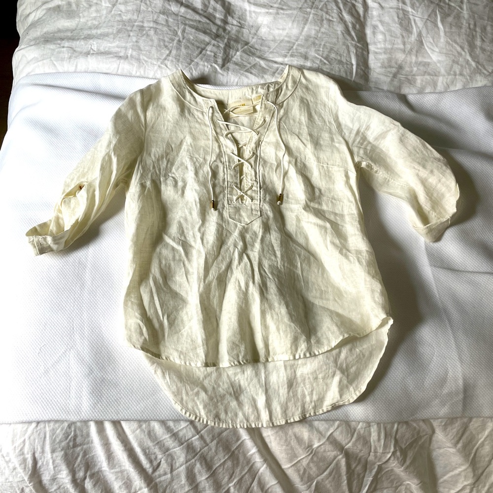 Maeve by anthropologie Linen Top